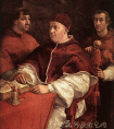 拉斐尔的杰作《教皇列奥十世与二主教》