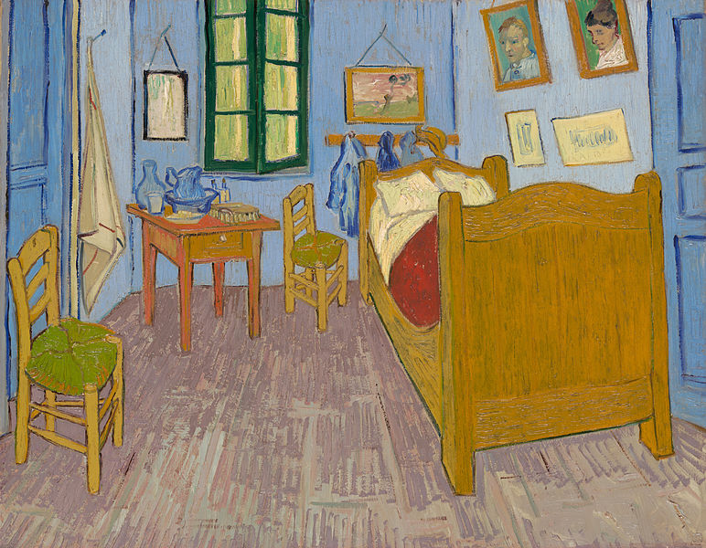 文森特·梵高（Vincent van Gogh）作品《在阿尔的卧室》第三版本