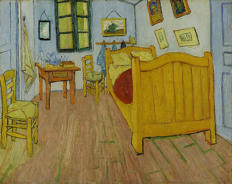 文森特·梵高（Vincent van Gogh）作品《在阿尔的卧室》第一版本