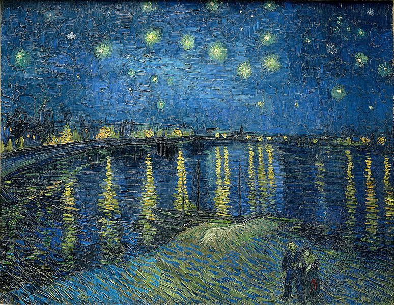 文森特·梵高（Vincent van Gogh）作品《罗纳河上的星夜》高清下载
