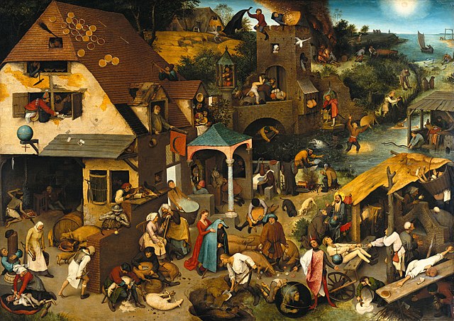 画家彼得．布勒哲尔（Pieter Brueghel the Elder）作品“尼德兰箴言”高清下载
