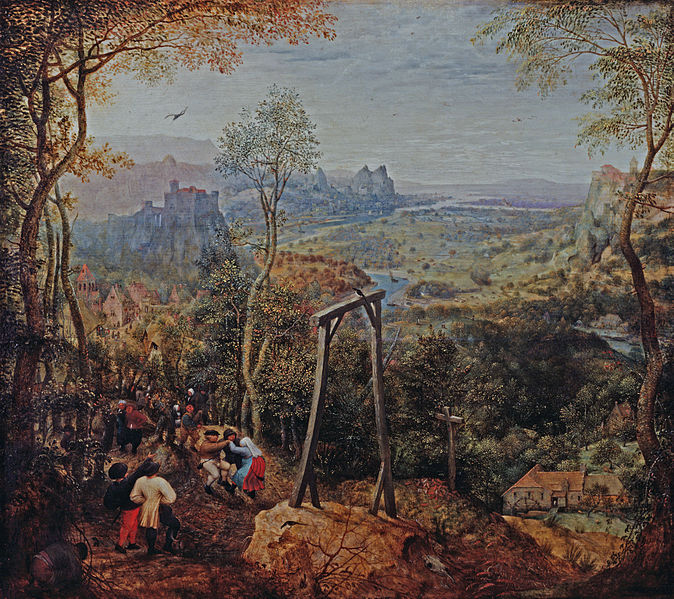 老彼得·勃鲁盖尔（Bruegel Pieter）作品《绞刑架上的喜鹊》