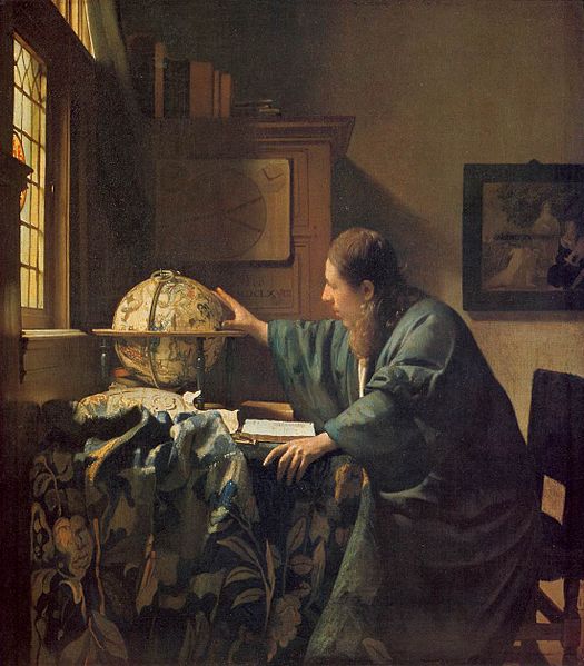 约翰内斯·维米尔（Johannes Vermeer）油画作品《天文学家》高清下载