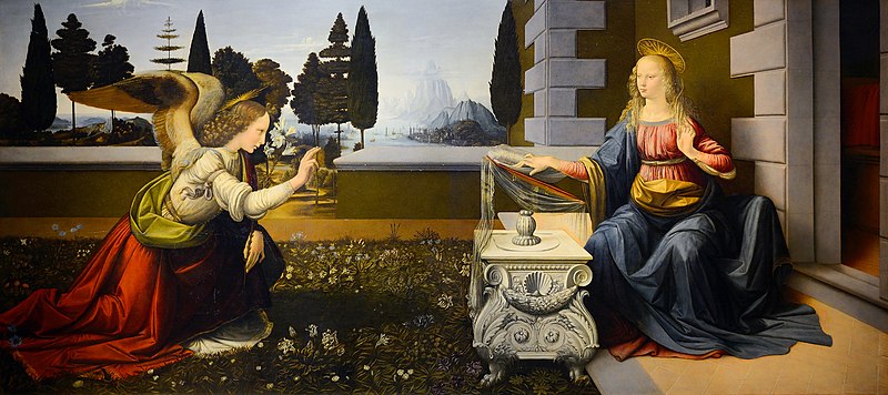 前100幅世界名画（六十四）-达·芬奇（Leonardo da Vinci）作品《圣母领报》