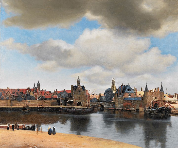 约翰内斯·维米尔(Johannes Vermeer)油画作品《台夫特风景》高清下载