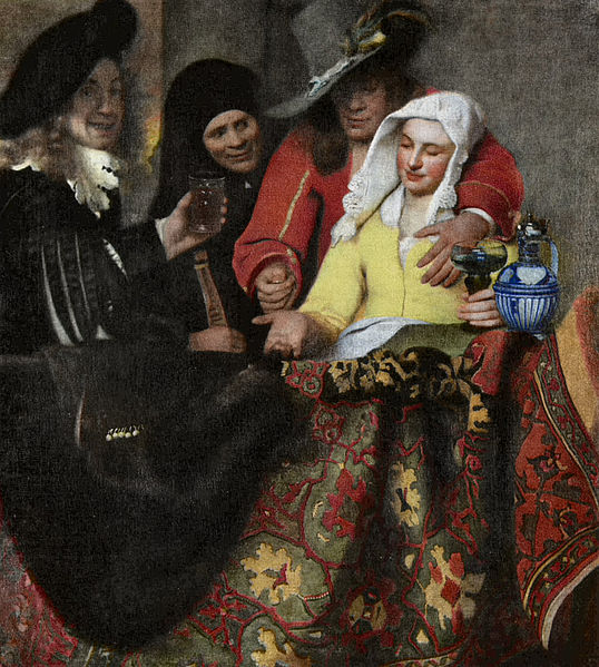 约翰内斯·维米尔（Johannes Vermeer）油画作品《老鸨》高清下载