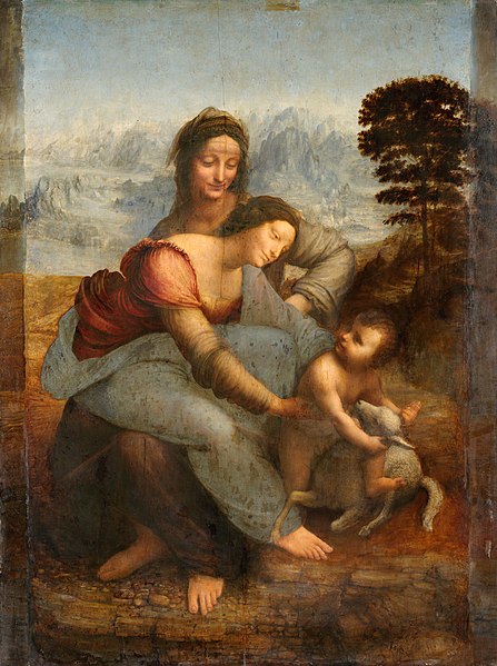 达·芬奇（Leonardo da Vinci）作品《圣母子与圣安妮》高清下载