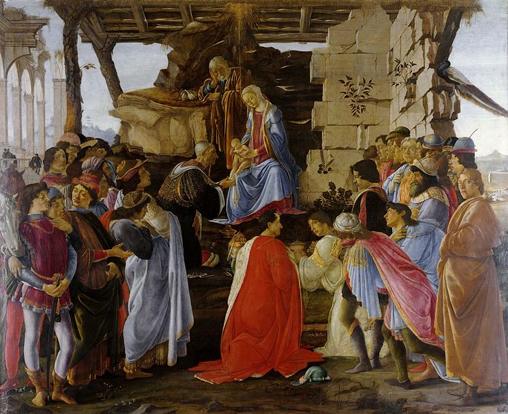 意大利画家桑德罗·波提切利（Sandro Botticelli）《三博士来朝》高清下载