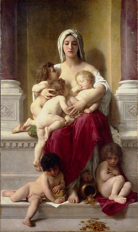 法国画家威廉·阿道夫·布格罗（William Adolphe Bouguereau)《慈善 (1878年)》
