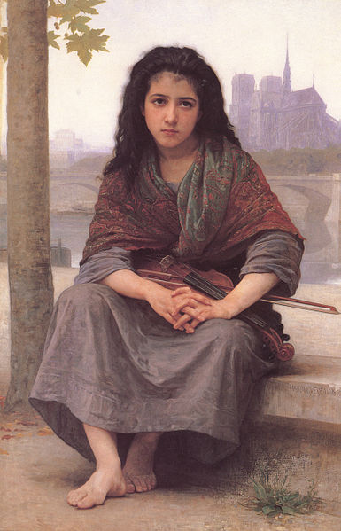 威廉·阿道夫·布格罗（William Adolphe Bouguereau)《波希米亚女孩》