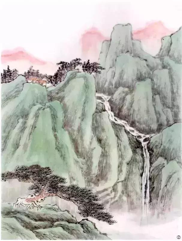 简单的青绿山水画法