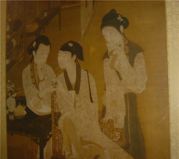 清朝中国卷轴画高清图片