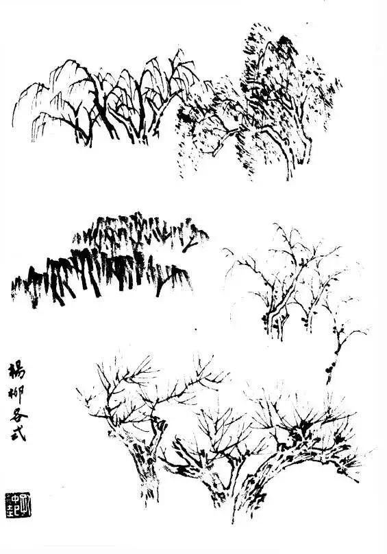 干货！难得一见的树画法，简单易学，学会画树很简单