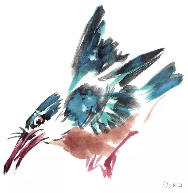 麻雀,燕子,翠鸟的画法