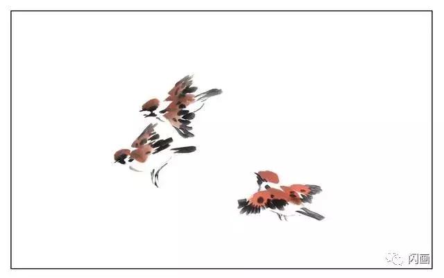 麻雀,燕子,翠鸟的画法