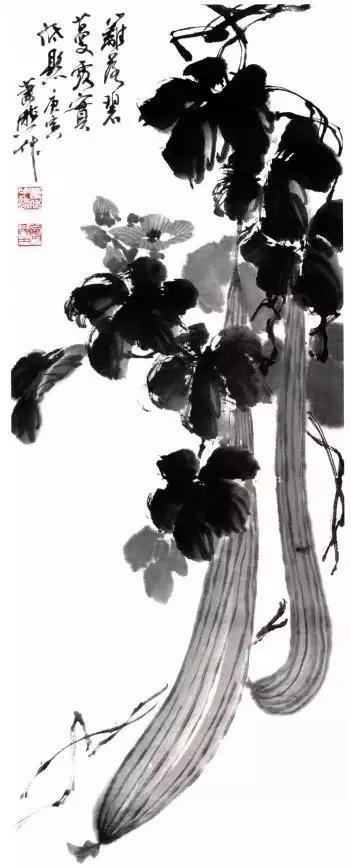 写意丝瓜、叶子、藤蔓、花瓣的画法