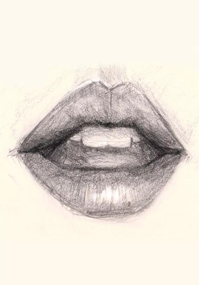 素描嘴巴的画法