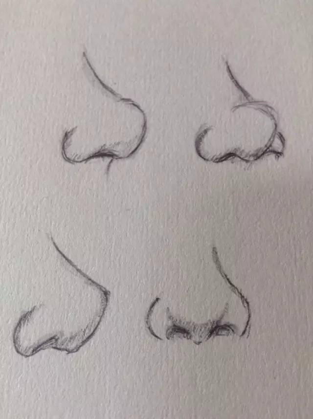 女生素描鼻子图片
