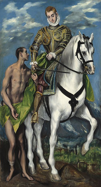 西班牙画家艾尔·葛雷柯（El Greco）作品《圣马丁与乞丐》