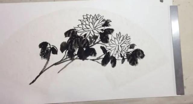 写意菊花画法图例