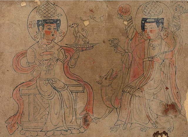 晚唐五代《粟特神祇白画》