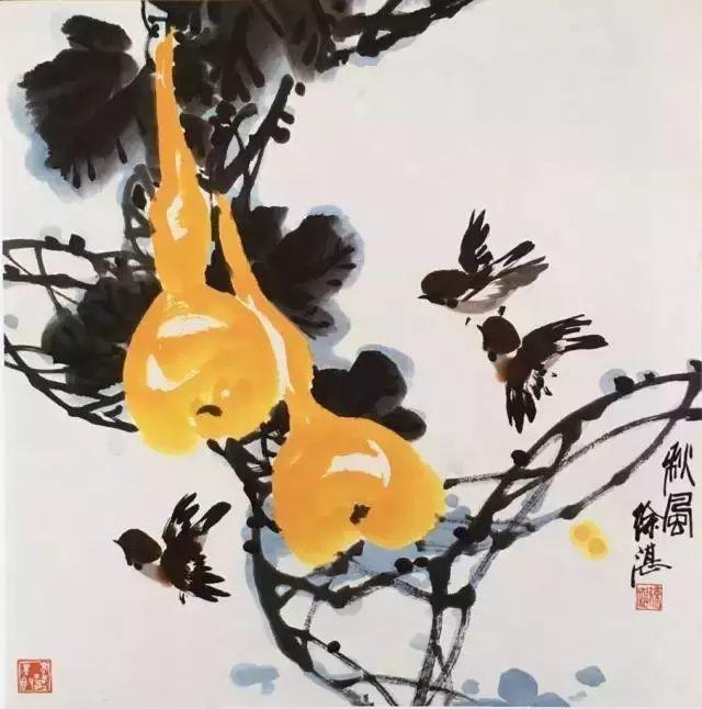 葫芦和柿子的画法