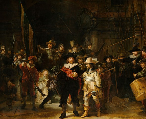 荷兰画家伦勃朗(Rembrandt)《夜巡》高清下载