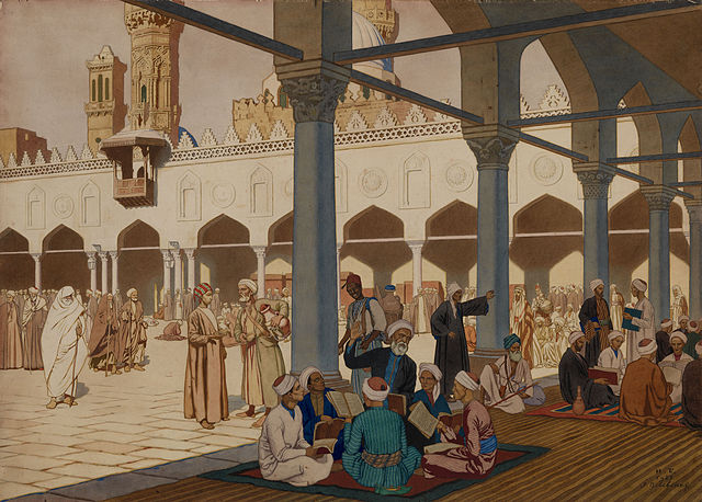  伊万·比利宾（Ivan Bilibin）《开罗Al-Azhar清真寺和大学院落》