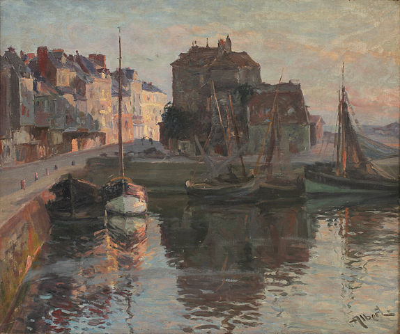 古斯塔夫·阿尔伯特（Gustave Albert）（1866 – 1905）作品〈港口联航船舶〉