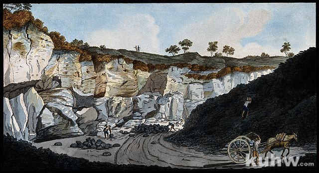 彼得罗·法布里斯(Pietro Fabris)作品-《采石场》油画高清下载