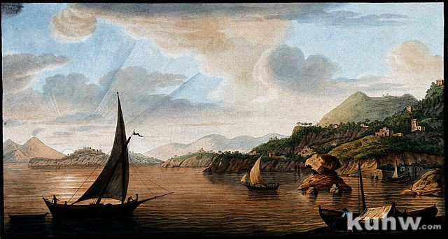 彼得罗·法布里斯(Pietro Fabris)作品《在伊斯基亚岛上》 高清下载