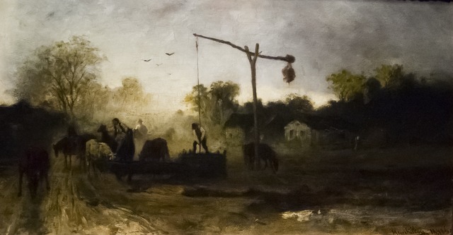 米哈伊·蒙卡奇（MihályMunkácsy)作品《 在水槽》高清下载