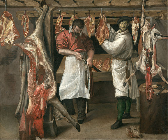安尼巴莱·卡拉奇（Annibale Carracci）作品《肉店》高清下载