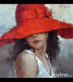 安德烈·科恩(Andre Kohn)作品欣赏--戴帽子的女子，韵味十足