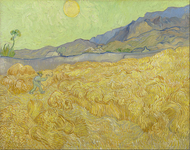 文森特·梵高（Vincent van Gogh）作品 《麦田与收割者 》高清下载
