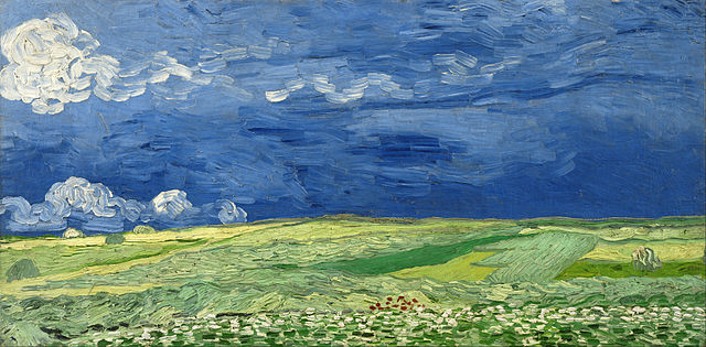 文森特·梵高（Vincent van Gogh）作品《雷云下的麦田》高清下载