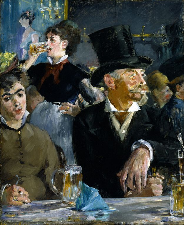 法国印象派画家爱德华·马奈（Édouard Manet）作品《在咖啡馆》