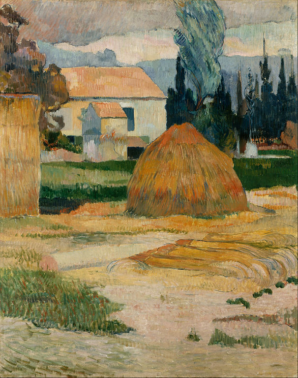 保罗·高更（Paul Gauguin）《附近的费尔蒙花园，（阿尔勒附近的风景）》高清下载