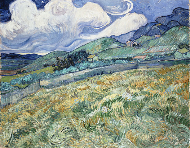 文森特·梵高（Vincent van Gogh）《圣莱美的风景》高清下载