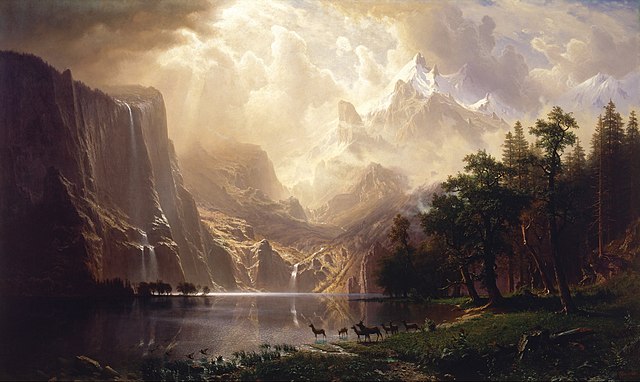 阿尔伯特·比尔施塔特（Albert Bierstadt）作品《内华达山脉中的加利福尼亚》高清下载