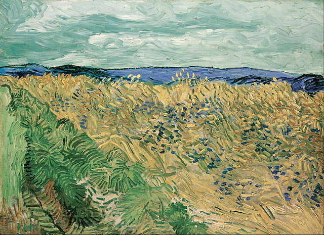 文森特·梵高（Vincent van Gogh）作品《矢车菊的麦田 》高清