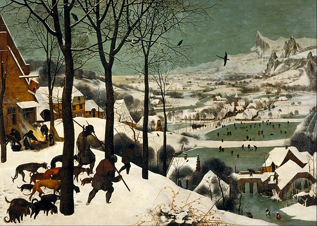 老彼得·勃鲁盖尔（Pieter Bruegel）作品《雪中猎人（冬季）》高清下载