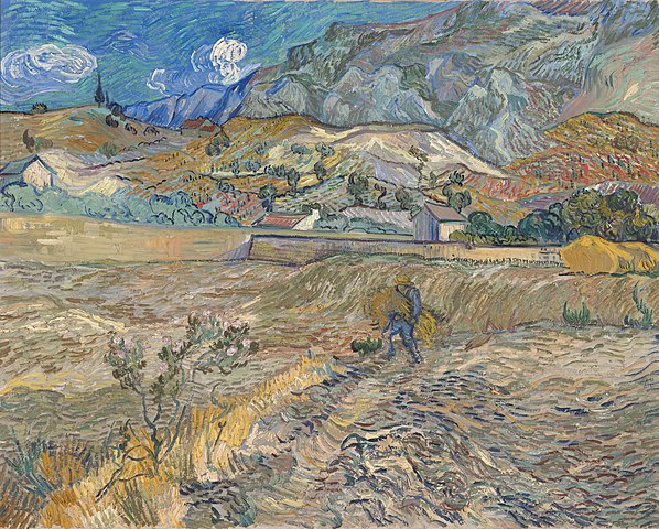 文森特·梵高（Vincent van Gogh）《农民围垦麦田》高清下载