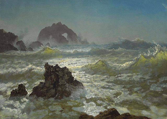 阿尔伯特·比尔施塔特（Albert Bierstadt）-《加州海豹礁》高清下载
