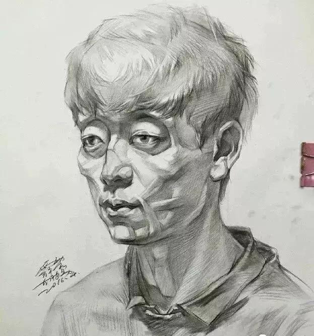 「素描头像」三庭五眼、五官塑造、步骤析、头像结构、作品析