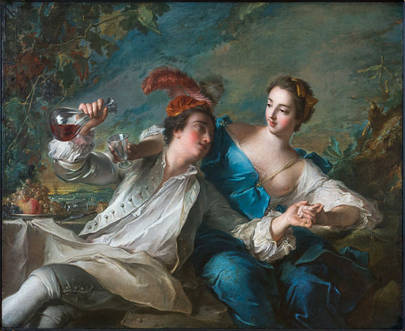 让-马克·纳蒂埃（Jean-Marc Nattier）油画作品《情人》高清下载