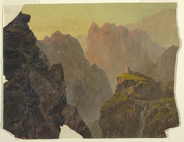 弗雷德里克·埃德温·丘奇(Frederic Edwin Church)作品《虚构的美国风景研究》