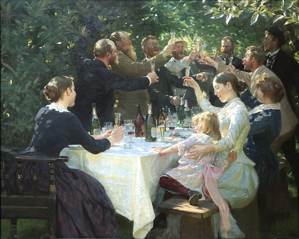 佩德·瑟夫林·柯罗耶（Peder Severin Krøyer）作品《斯卡恩艺术节》