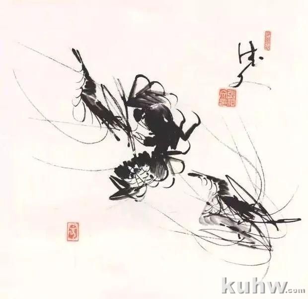 中国画虾的画法