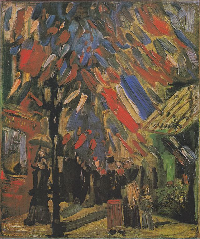 文森特·梵高（Vincent van Gogh）作品《7月14日在巴黎举行庆祝活动》高清下载